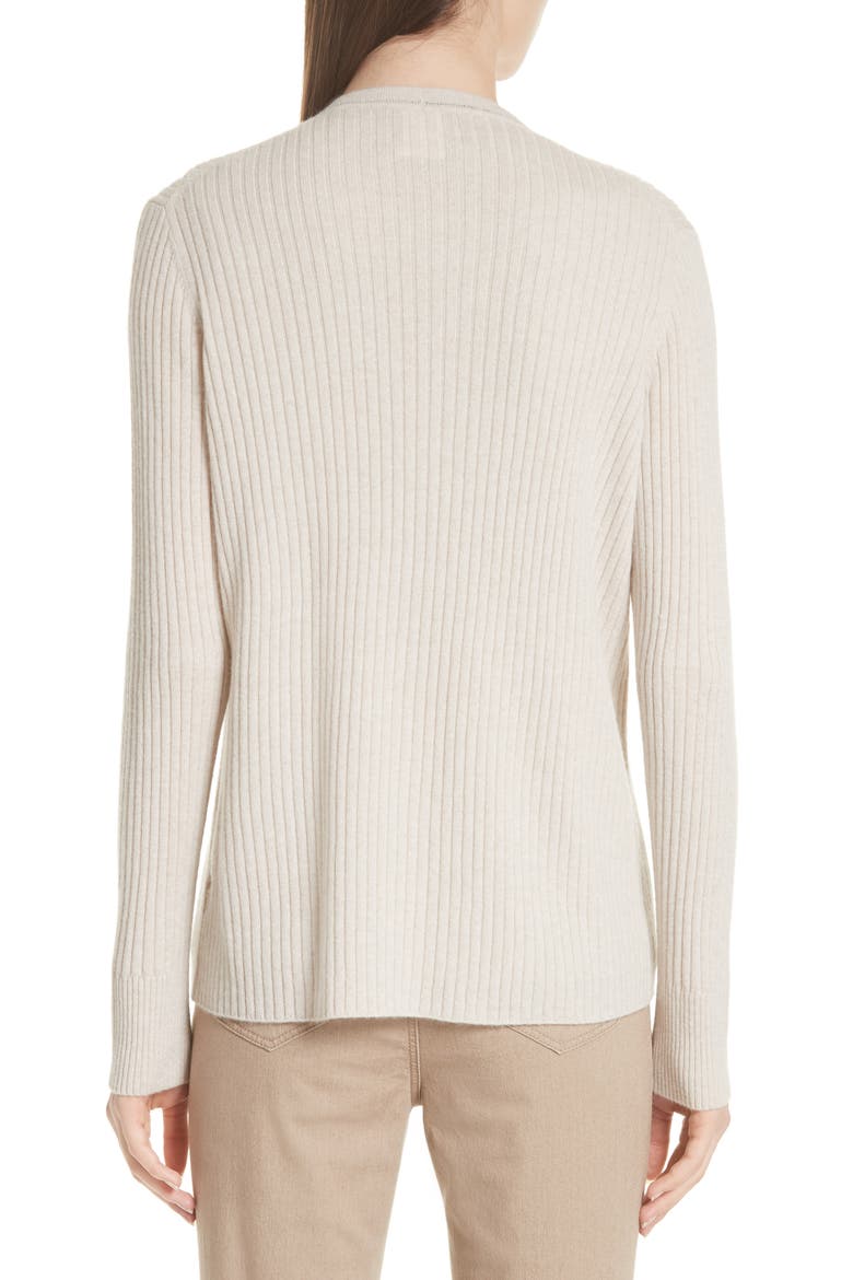 Ribbed Cashmere Cardigan (Nordstrom Exclusive), Alternate, color, OATMEAL MELANGE