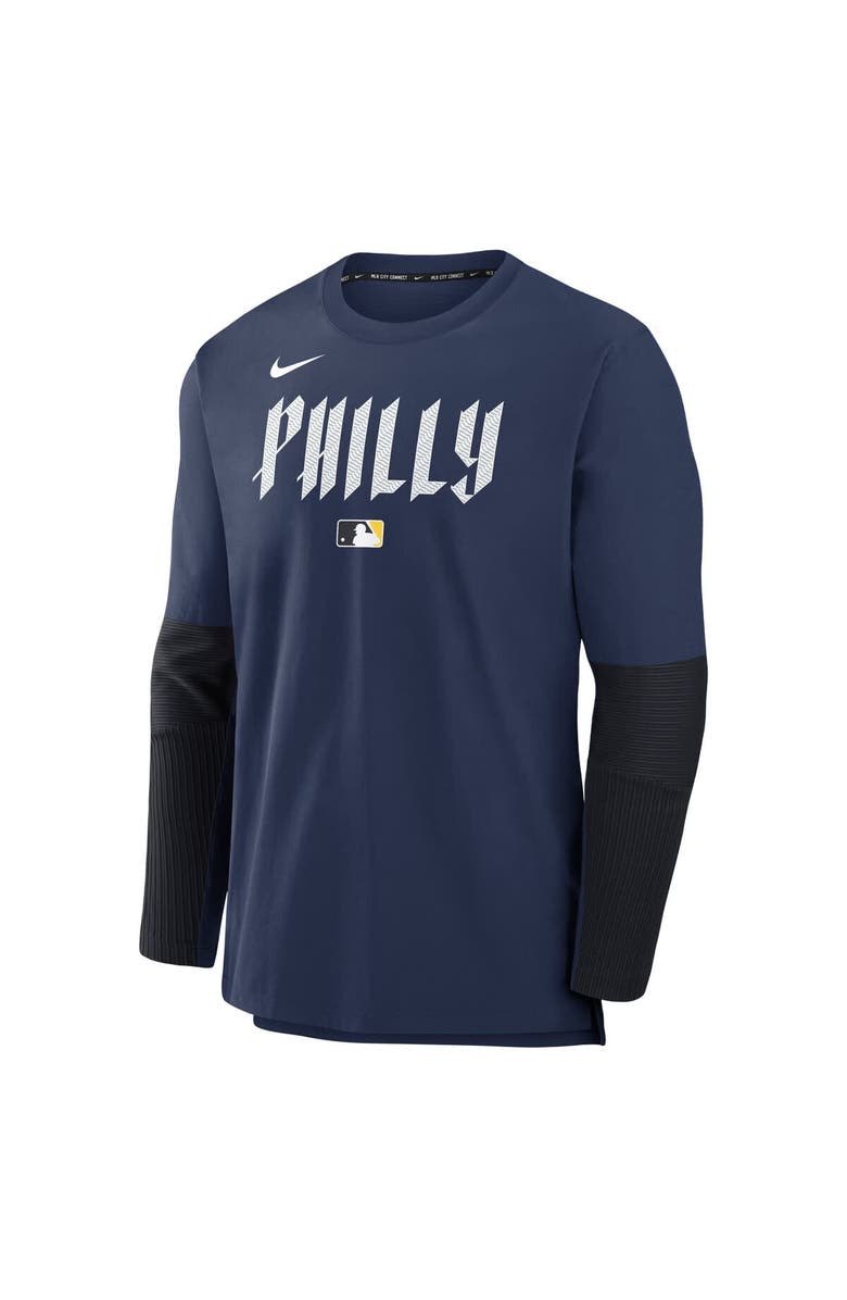 Nike Men's Nike Navy Philadelphia Phillies 2025 City Connect Authentic Collection Player Dri-FIT Lightweight Pullover, Alternate, color, Navy