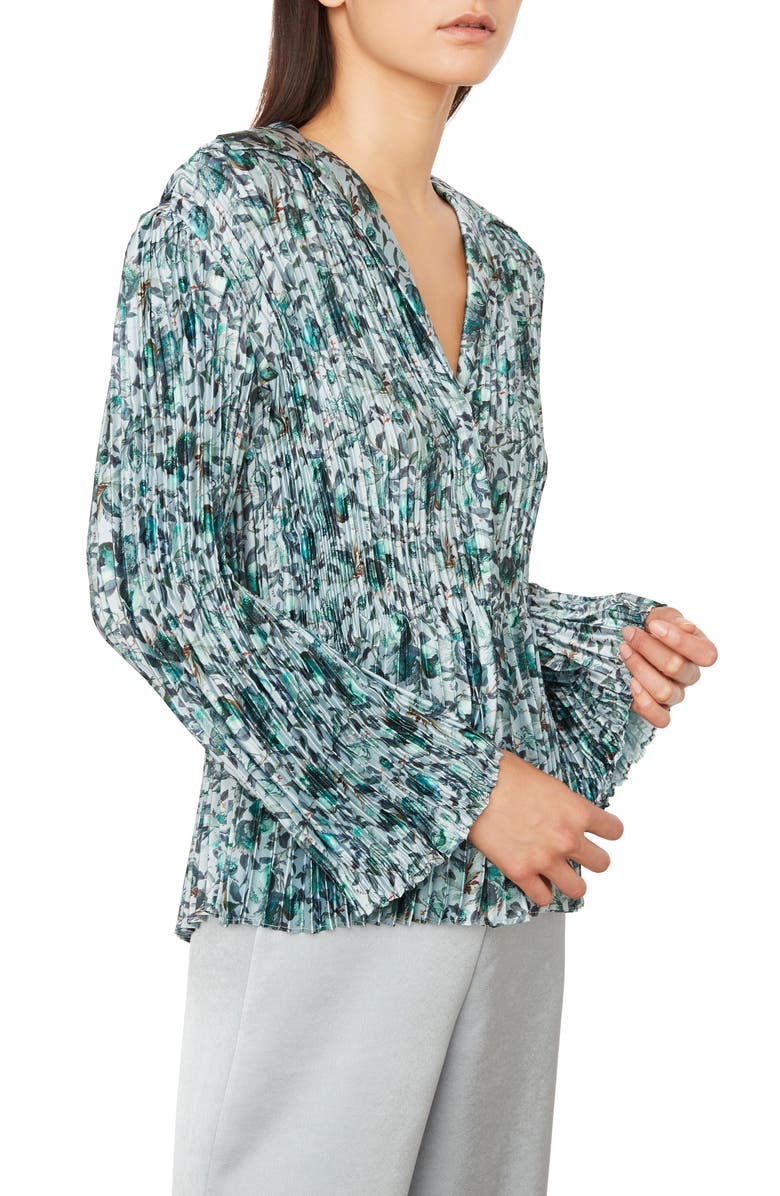 Vince Berry Blooms Pleated Blouse, Alternate, color,