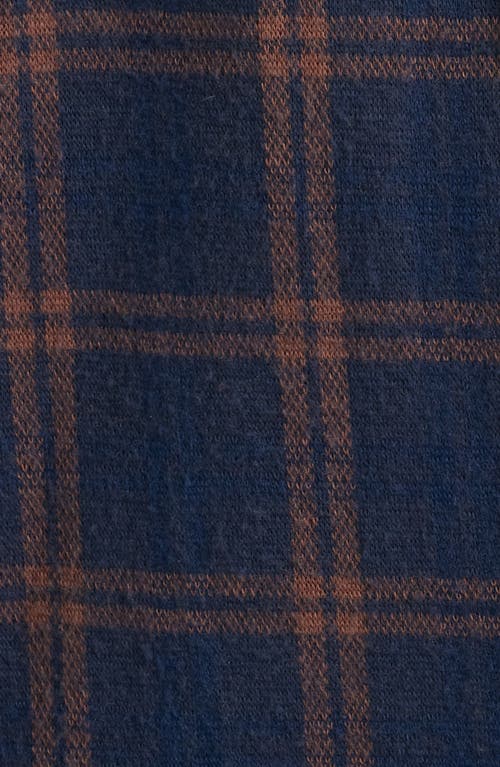 Johnnie-o Judah Check Button-up Flannel Overshirt In Blue