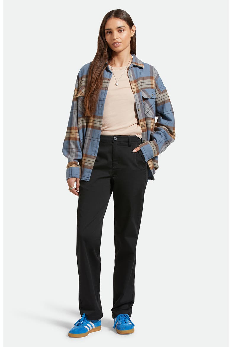 Bowery Relaxed Fit Flannel Button-Up Shirt, Alternate, color, FLINT BLUE