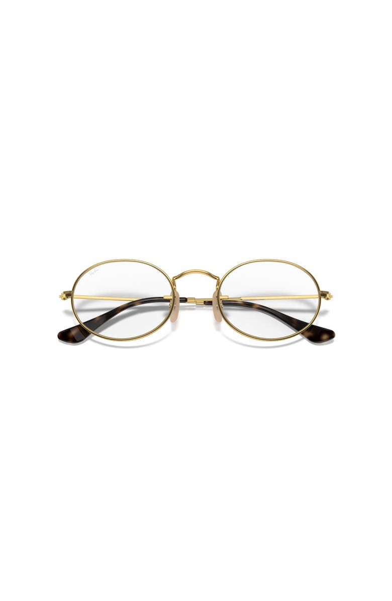 Ray-Ban 51mm Oval optical glasses, Alternate, color, Gold