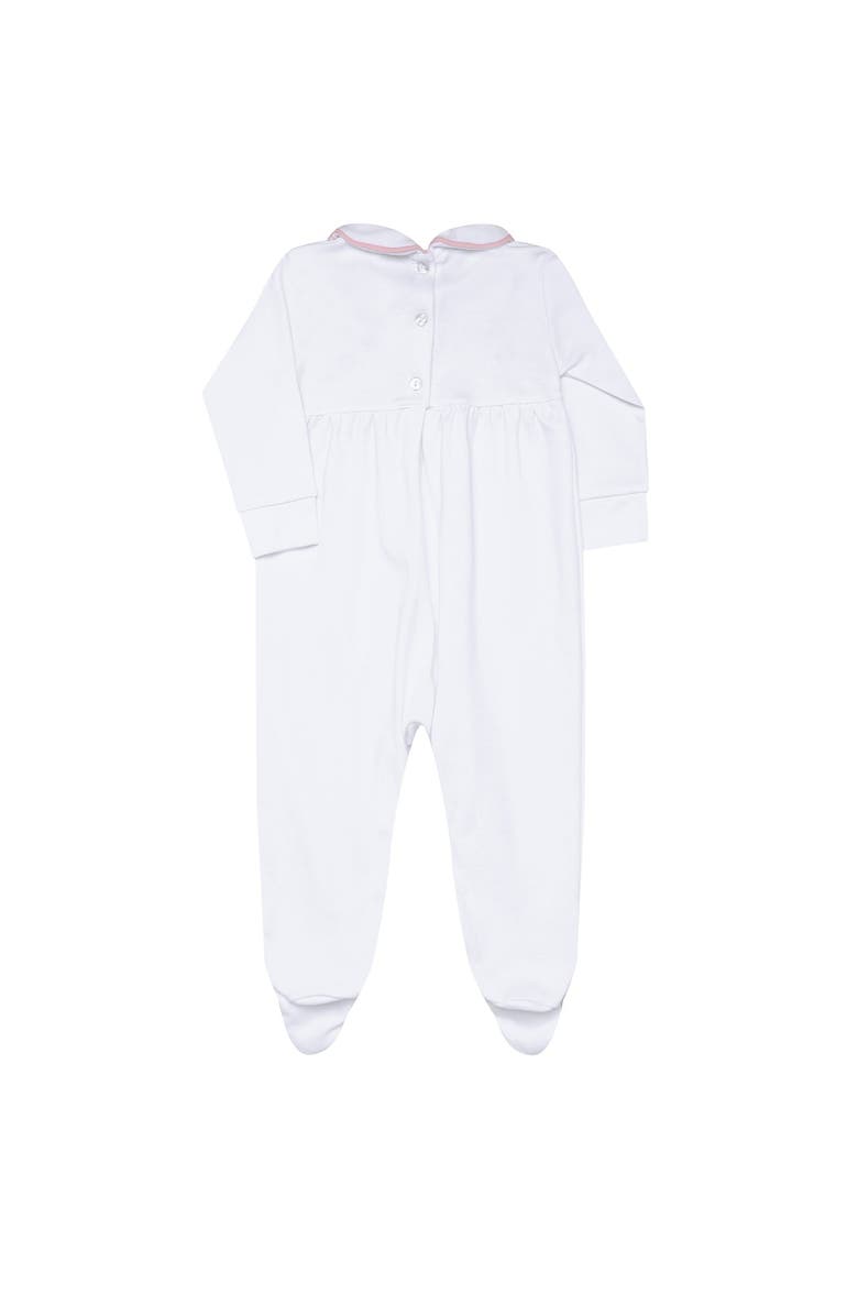 Nellapima Nella Smocked Baby Girl Footie - Baby, Alternate, color, White