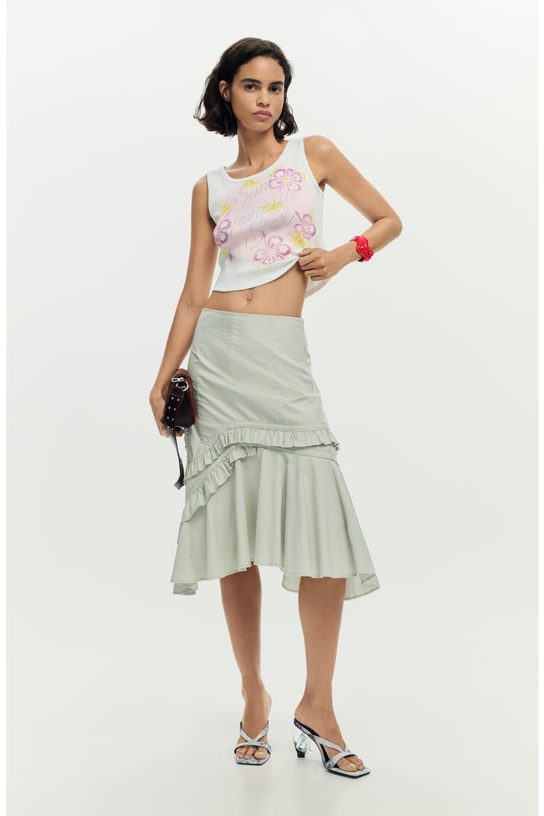 Graphic Crop Top, Alternate, color, WHITE