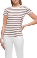Three Dots Cotton Rib T-Shirt