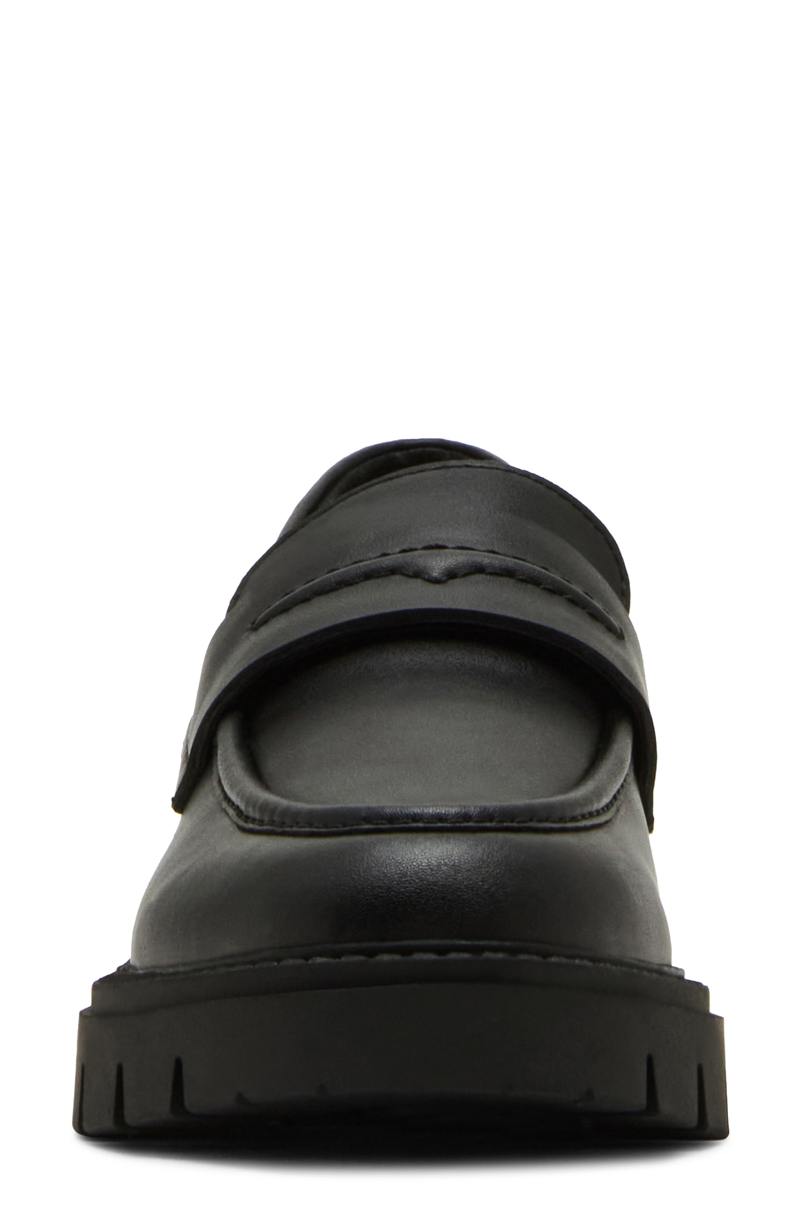 Kisha Waterproof Penny Loafer, Alternate, color, BLACK LEATHER