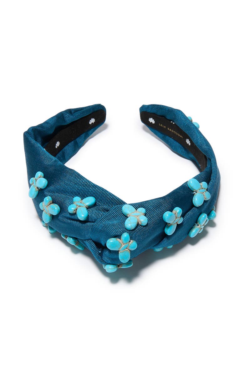 Lele Sadoughi Marlene Butterfly Embellished  Headband, Alternate, color, Indigo