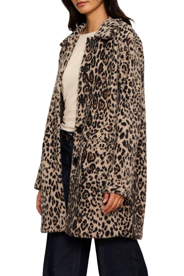 Upside Leopard Print Faux Fur Jacket, Alternate, color, COCOA KITTY BROWN