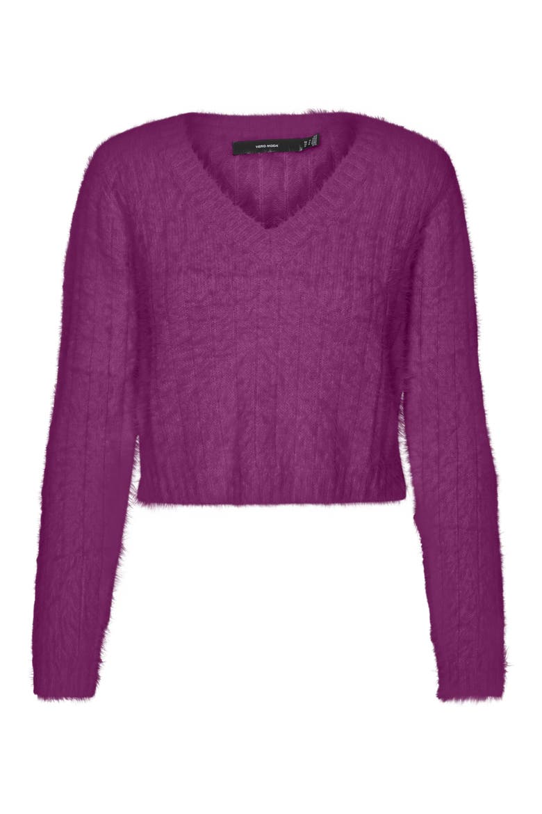 Lapoilu V-Neck Sweater, Main, color, WILD ASTER