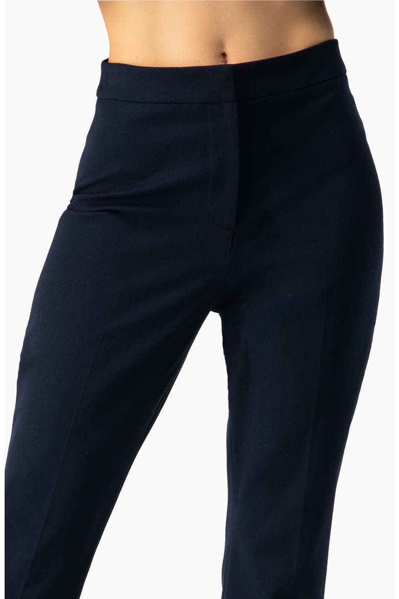 Tailored Straight-Leg Trousers, Alternate, color, Navy Blue