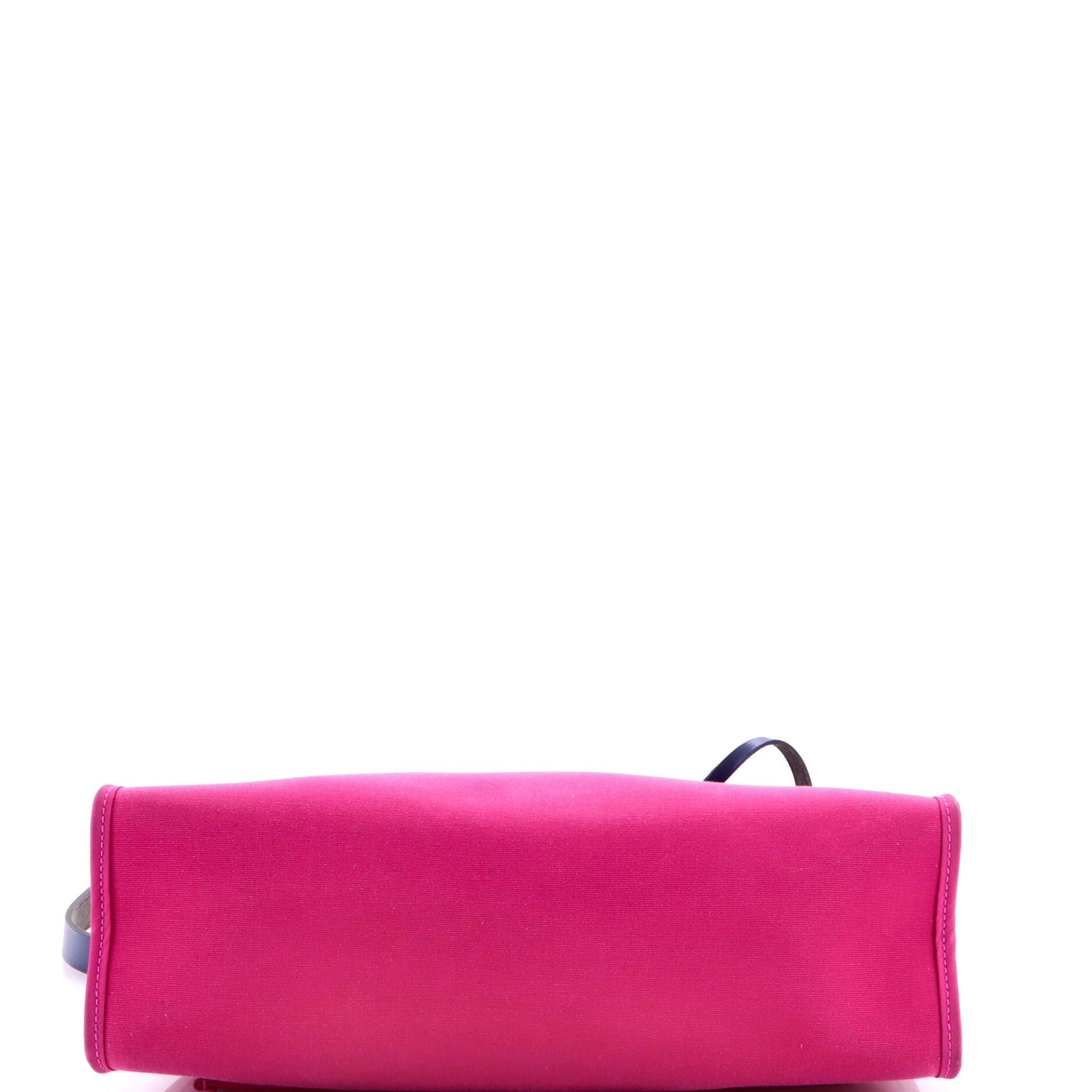 Pre-Owned Hermes Herbag Zip Leather and Toile 31, Alternate, color, Rose Pourpre