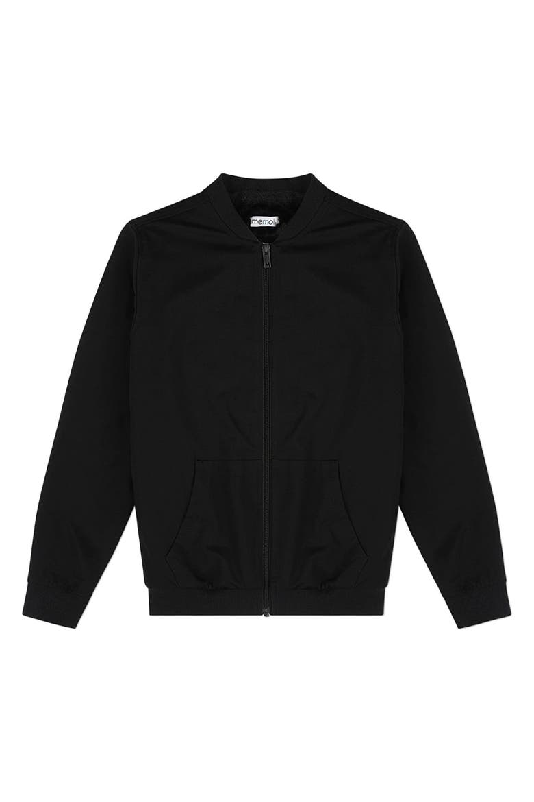 Kids Faux Fur Zip Up Jacket, Main, color, Black