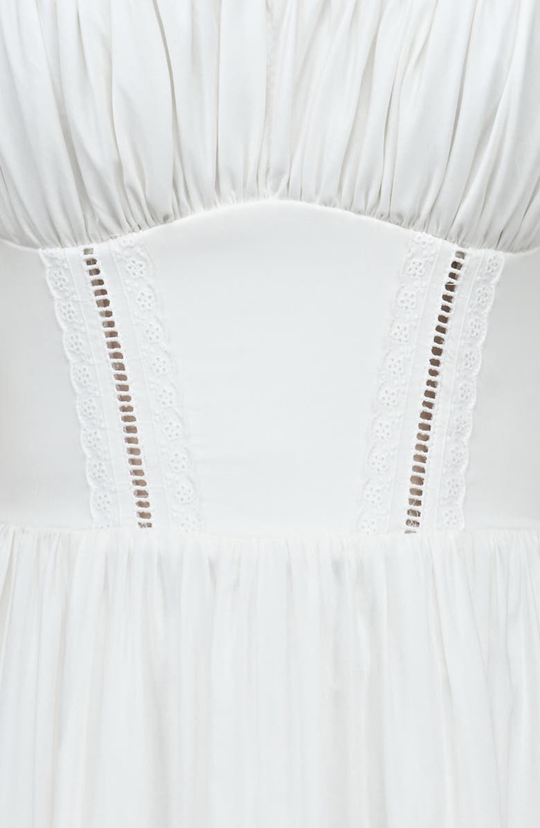 HOUSE OF CB Thea Lace Trim Flare Maxi Dress, Alternate, color, White