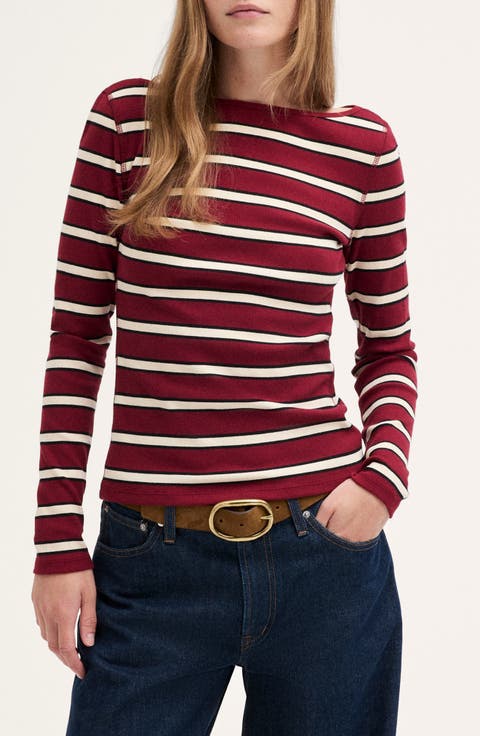 The Boatneck Layering Top in Utility Rib