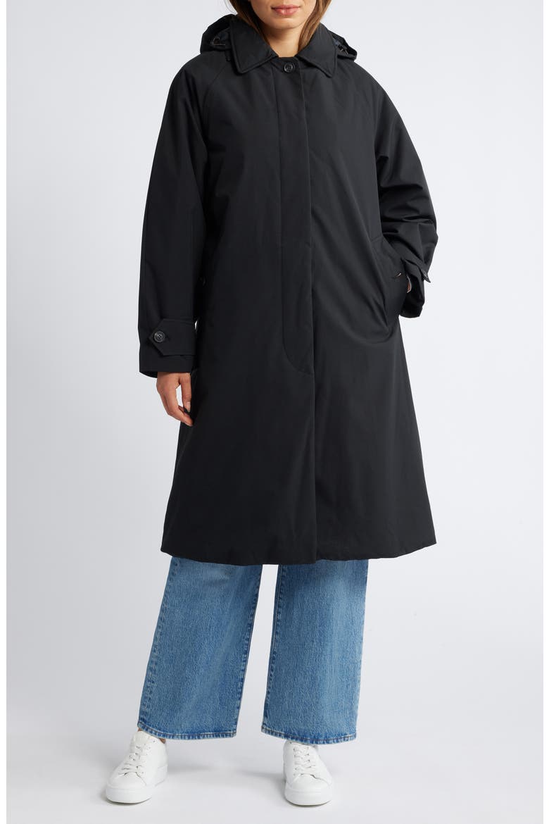 Zoey Water Repellent Coat, Main, color, BLACK