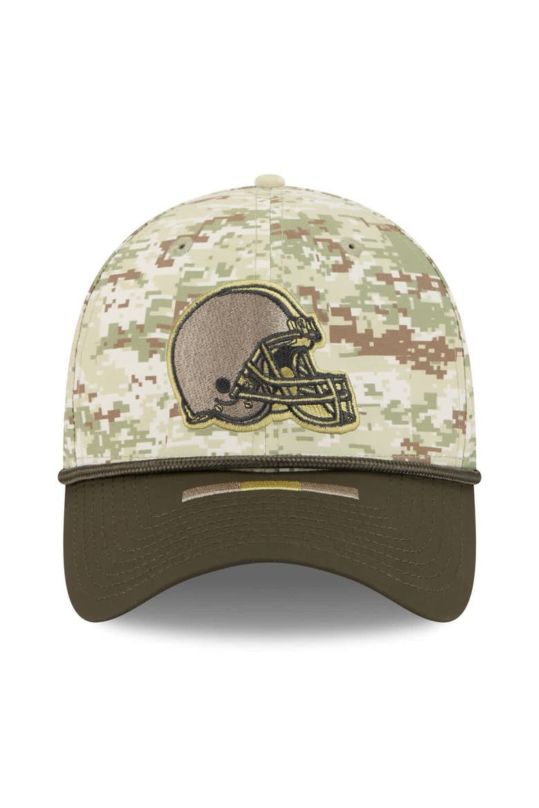 Men's New Era  Camo Cleveland Browns 2025 Salute to Service 39THIRTY Flex Hat, Alternate, color, Camo