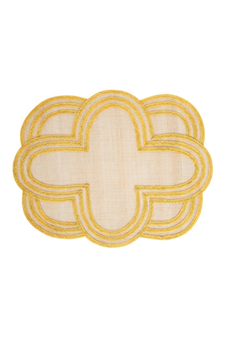 Scallop Stripe Placemat, Main, color, SUNSHINE