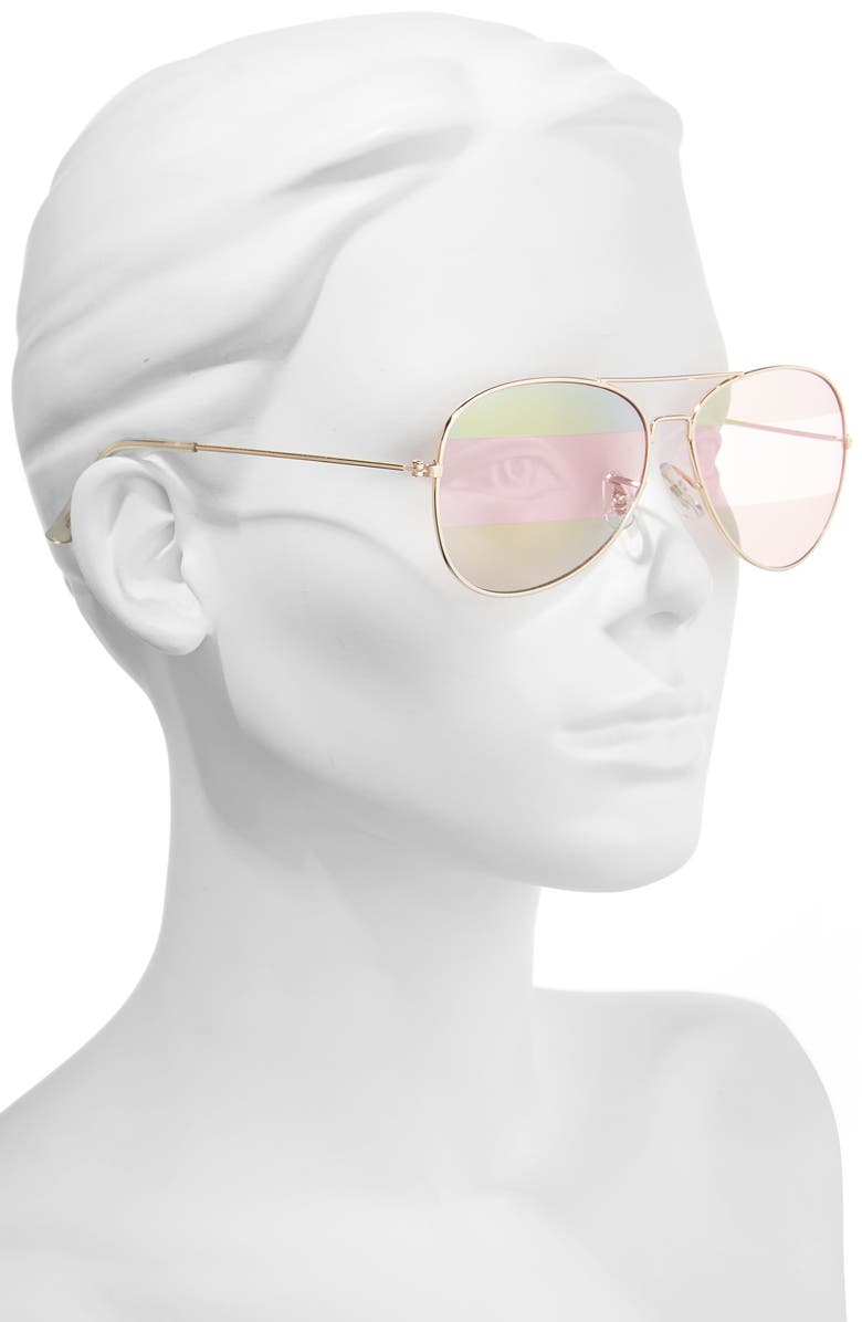 BP. 56mm Two-Tone Aviator Sunglasses, Alternate, color,