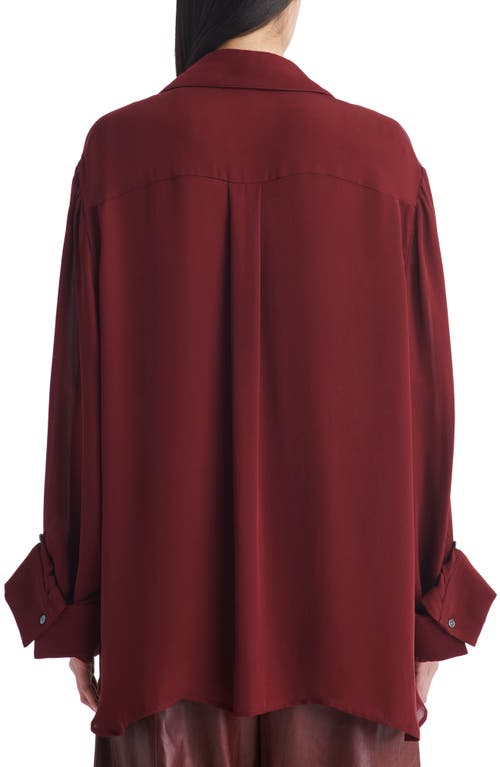 Twp New Morning After Silk Button-up Shirt In Warm Brick