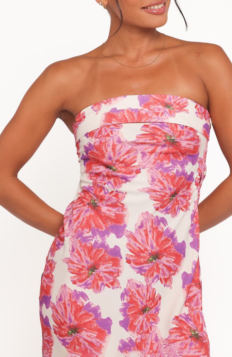 Petal & Pup Remmie Print Strapless Maxi Dress, Alternate, color, Pink Floral