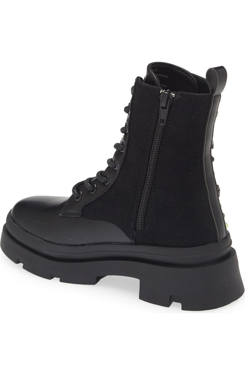 Steve Madden Kids' JKrissen Glitter Stud Combat Boot, Alternate, color,