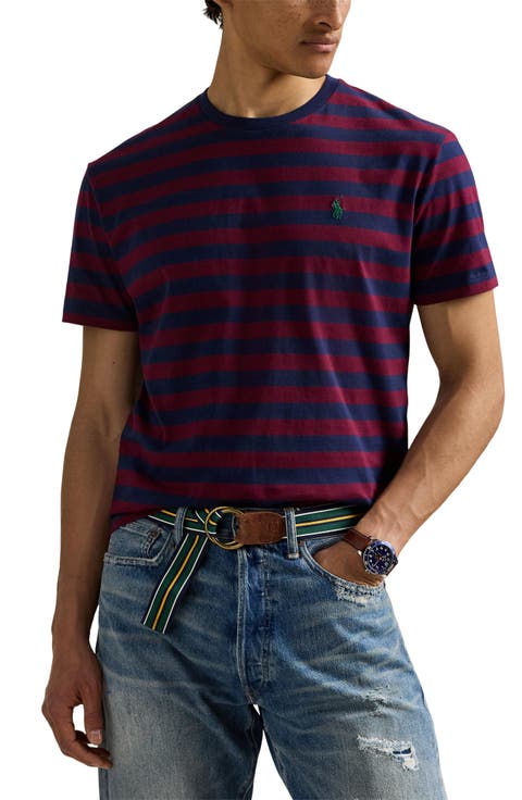 Classic Fit Stripe Cotton T-Shirt