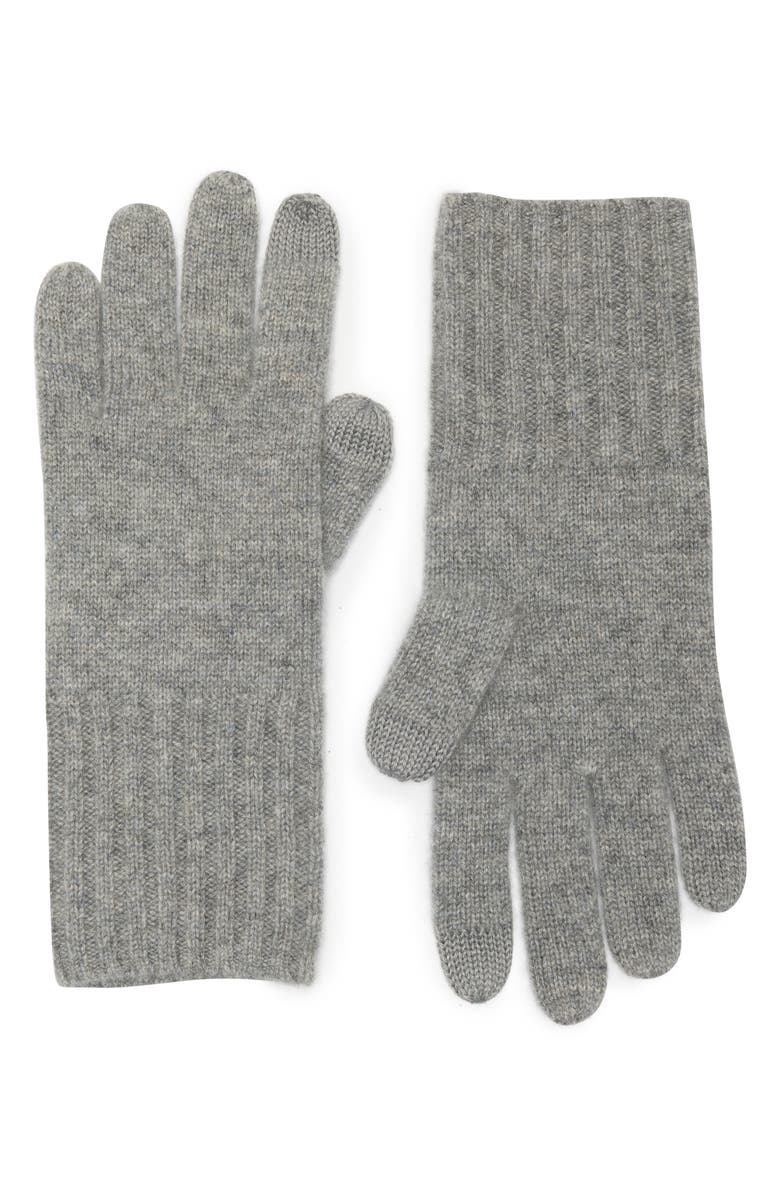 NORDSTROM RACK Women's Cashmere Gloves, Main, color, Mid Heather Grey
