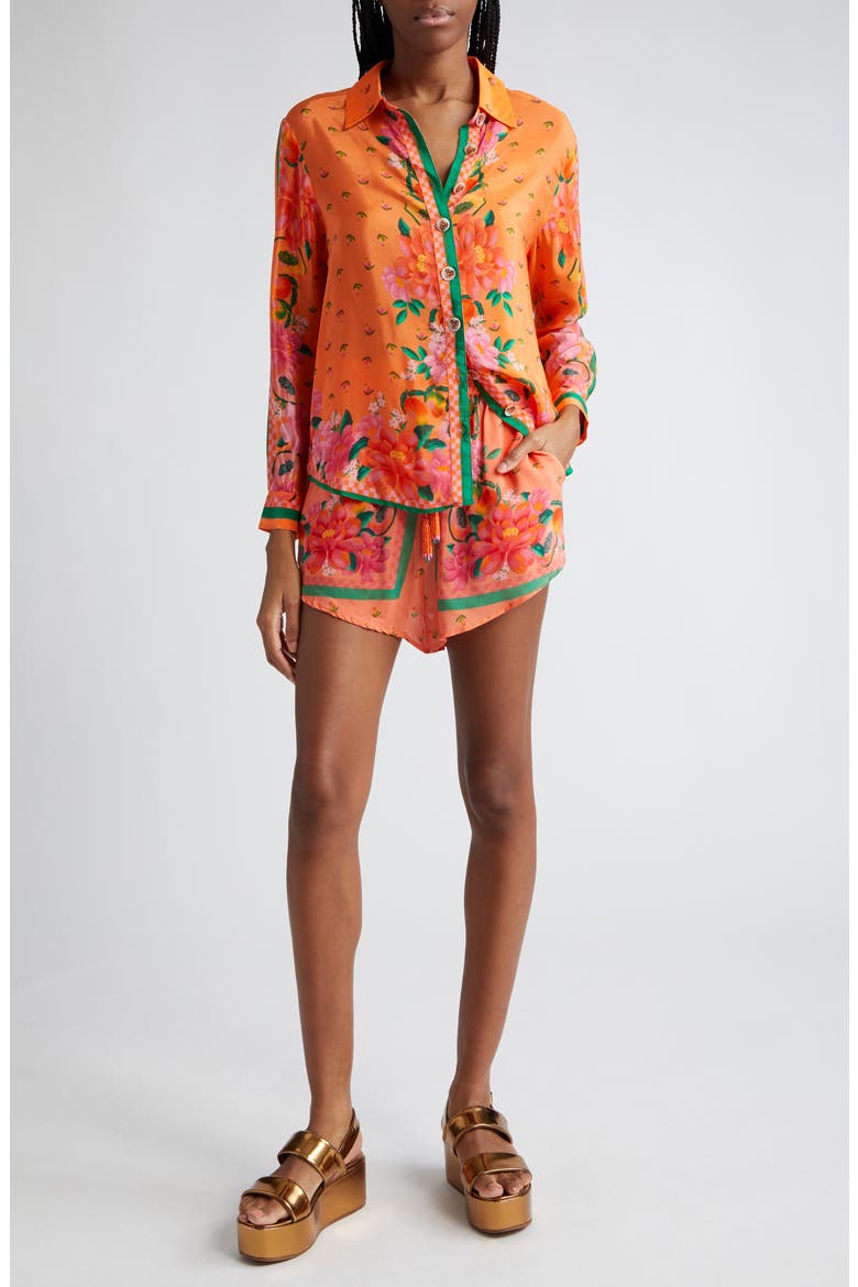 Fruit Garden Button-Up Shirt, Alternate, color, FRUIT GARDEN SCARF O