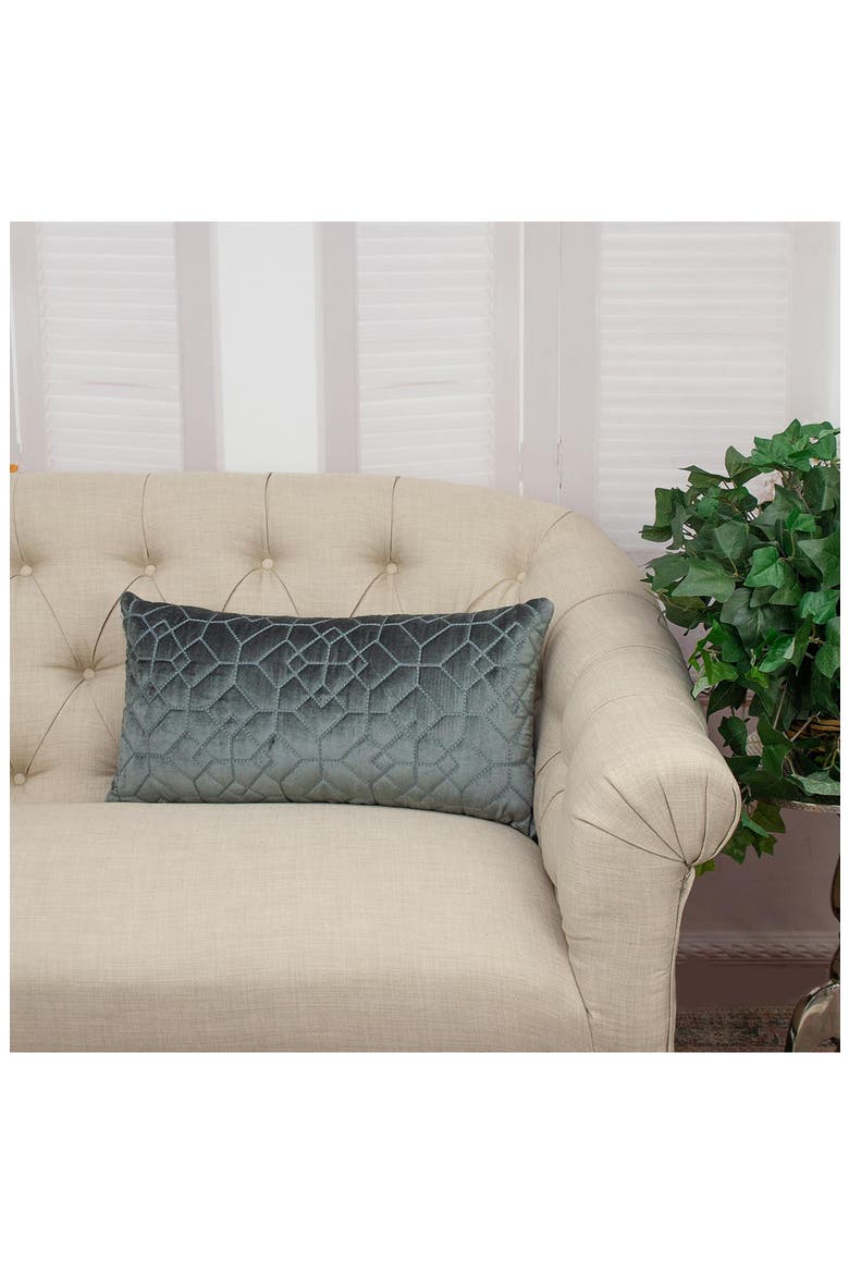 Sora Quilted Throw Pillow, Alternate, color, CHARCOAL