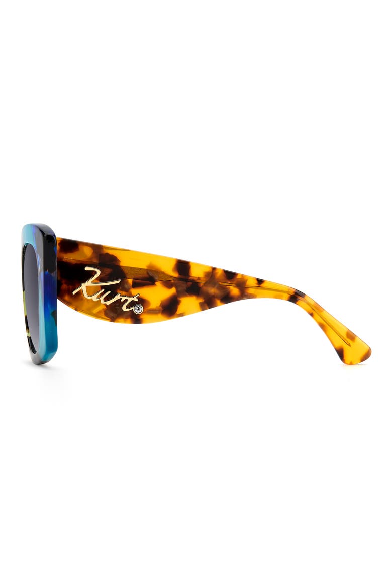 52mm Square Sunglasses, Alternate, color, PINK MULTIC/ DARK GREY SF