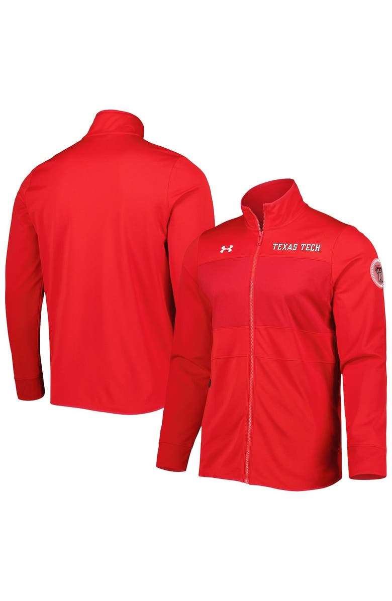 Under Armour Men's Under Armour Red Texas Tech Red Raiders Knit Warm-Up Full-Zip Jacket, Main, color, 
