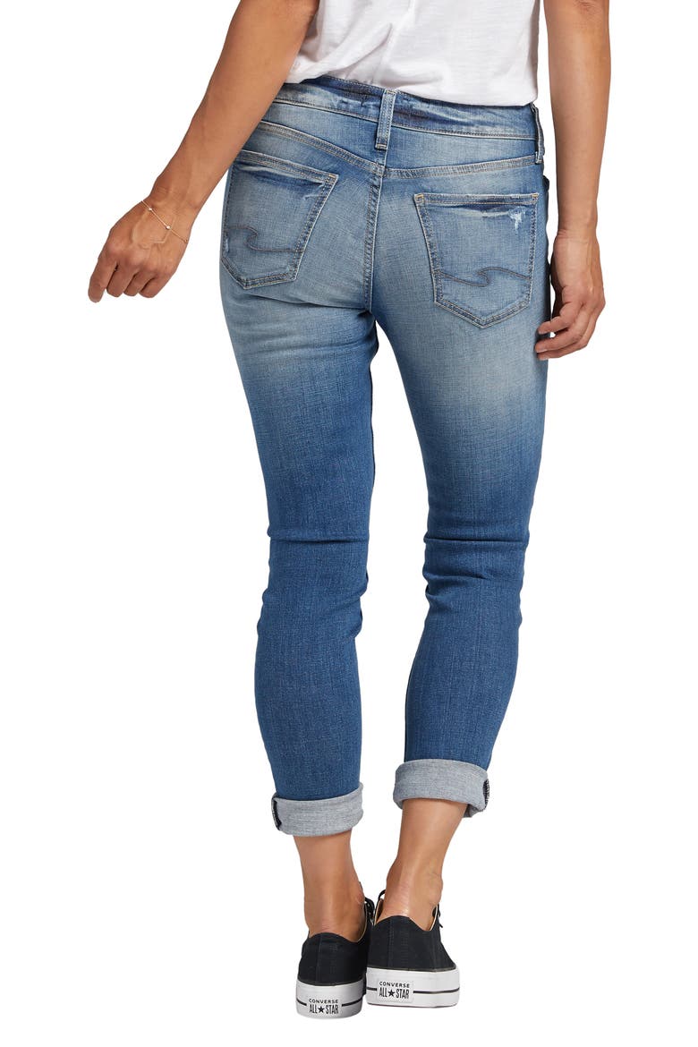 Slim Fit Girlfriend Jeans, Alternate, color, INDIGO