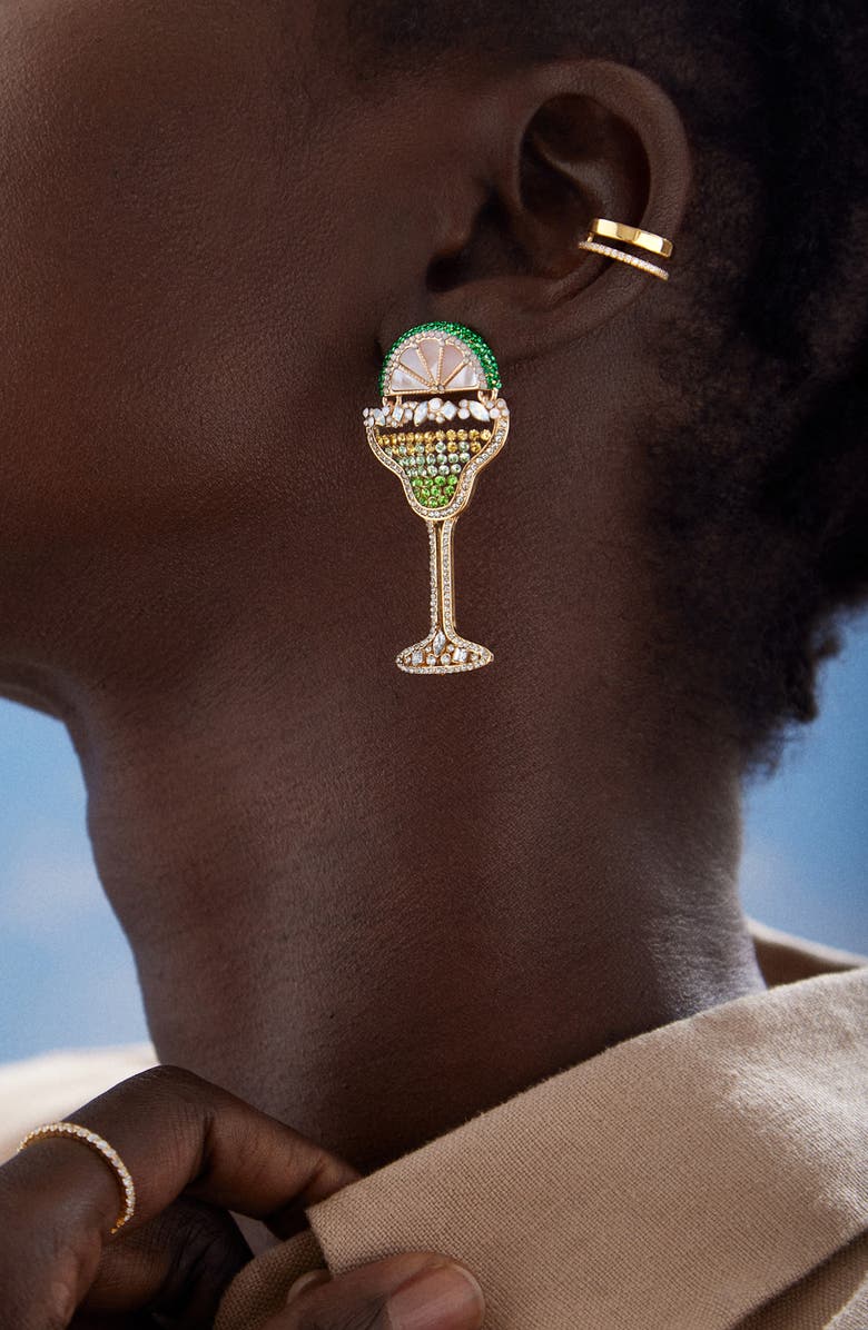 BaubleBar Pavé Margarita Drop Earrings, Alternate, color,