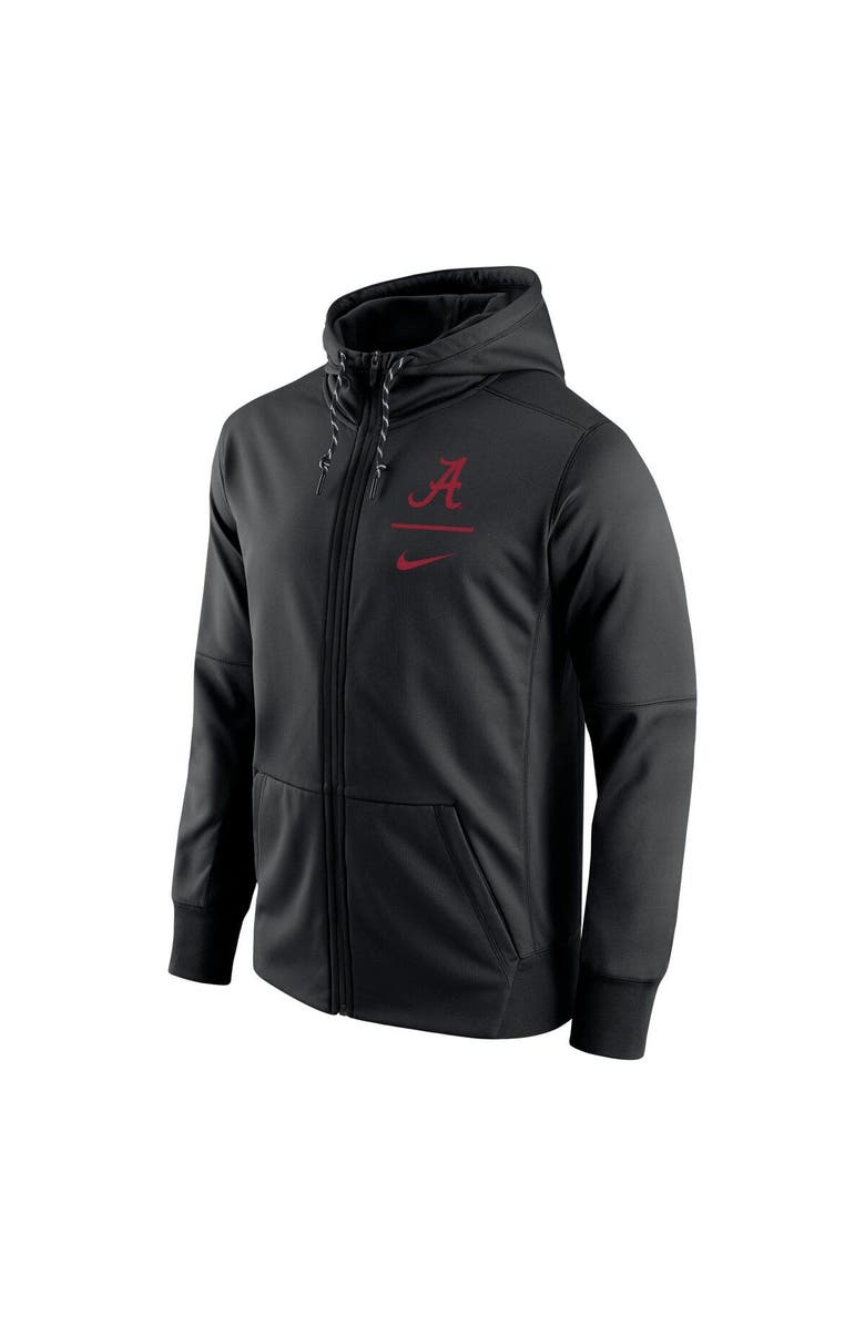 Nike Men's Nike Black Alabama Crimson Tide Logo Stack Performance Full-Zip Hoodie, Alternate, color, 