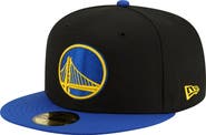 New Era Men's New Era Black/Royal Golden State Warriors 2-Tone 59FIFTY Fitted Hat
