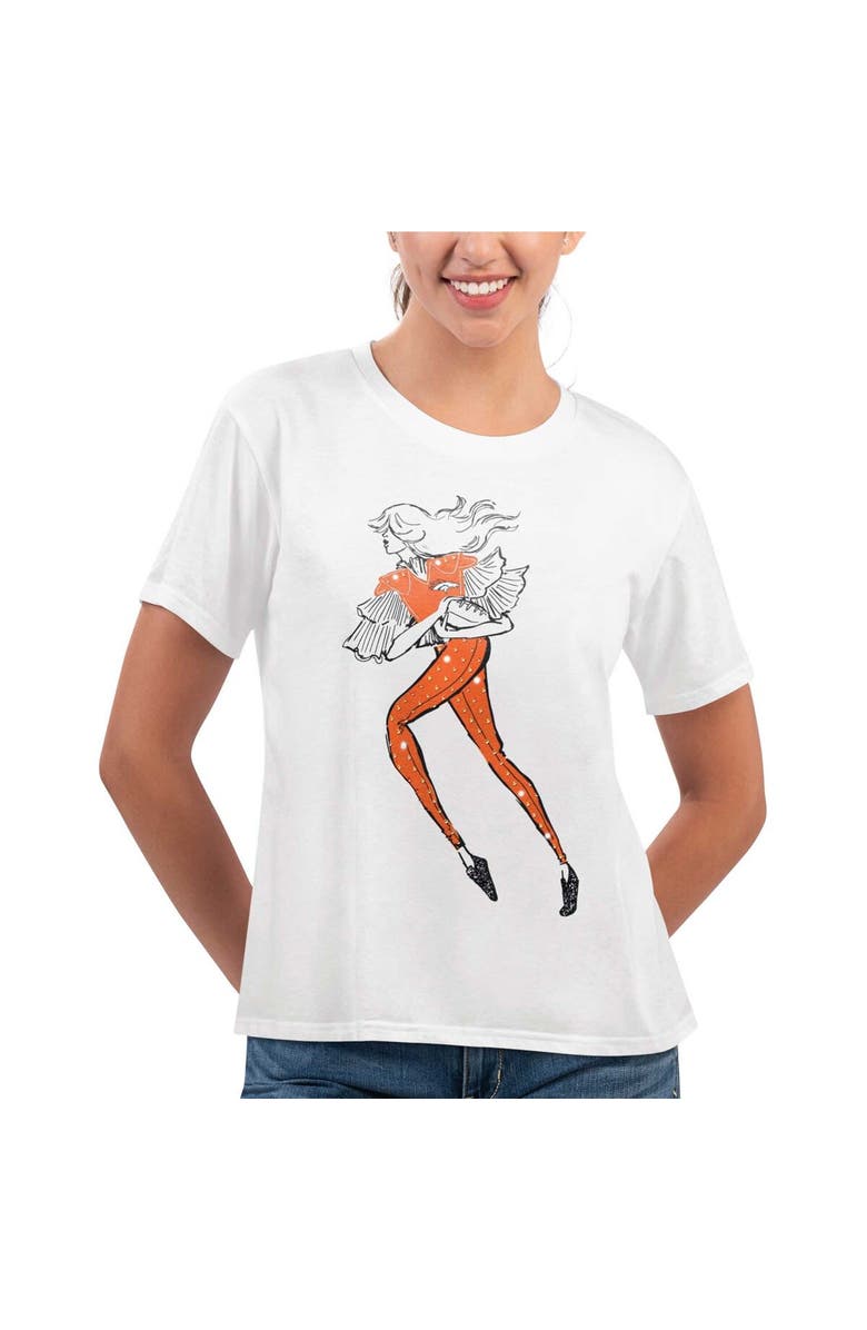 G-III 4HER BY CARL BANKS Women's G-III 4Her by Carl Banks White Denver Broncos Play The Ball T-Shirt, Main, color, White