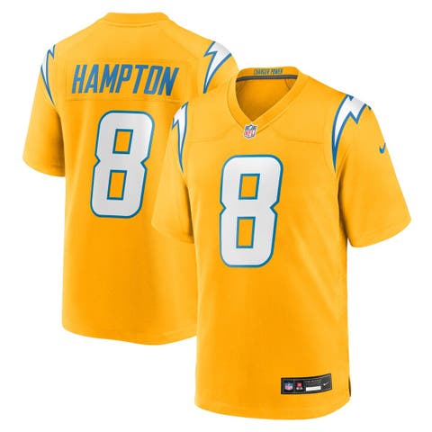 Men's Nike Omarion Hampton Gold Los Angeles Chargers Alternate Charger Power Game Player Jersey
