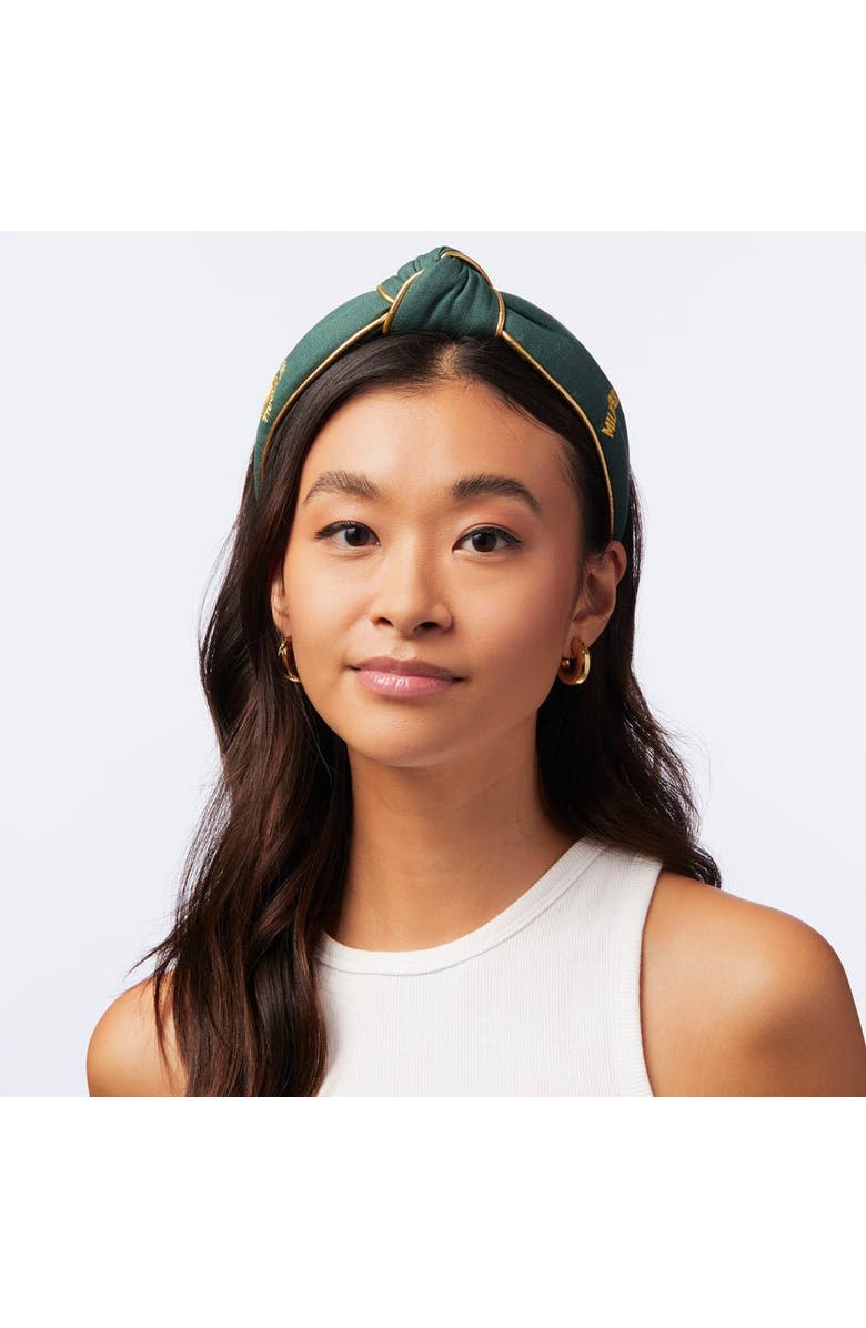 Lele Sadoughi NBA Milwaukee Bucks Embroidered Headband, Alternate, color, 