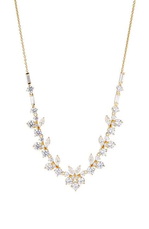 Chiara Cubic Zirconia Cluster Necklace
