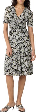 Diane von Furstenberg Koren Reversible Ruched Mesh Dress