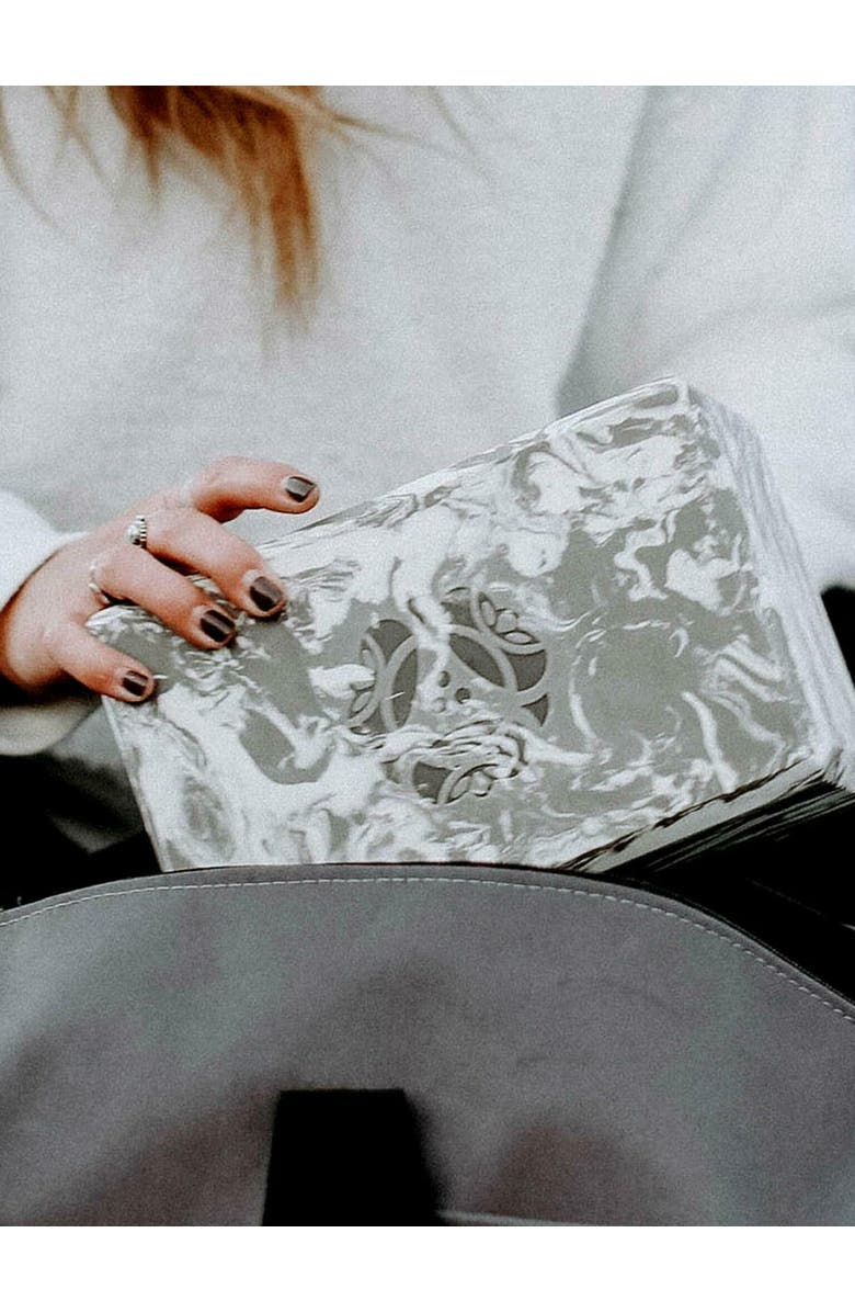 Hugger Mugger 4 in. Marbled Foam Yoga Block, Alternate, color, Storm