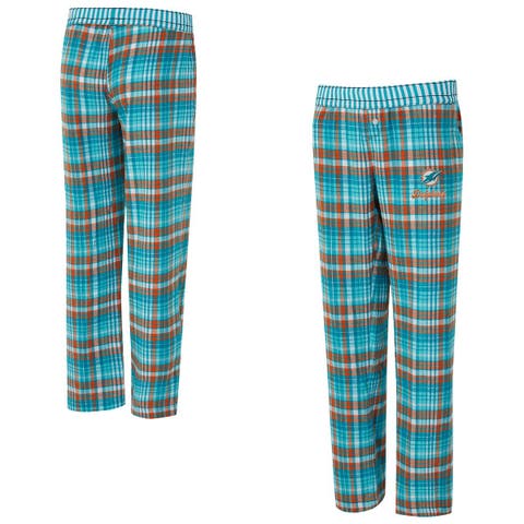 Women's Concepts Sport  Aqua Miami Dolphins Laney Plaid Tri-Blend Pants