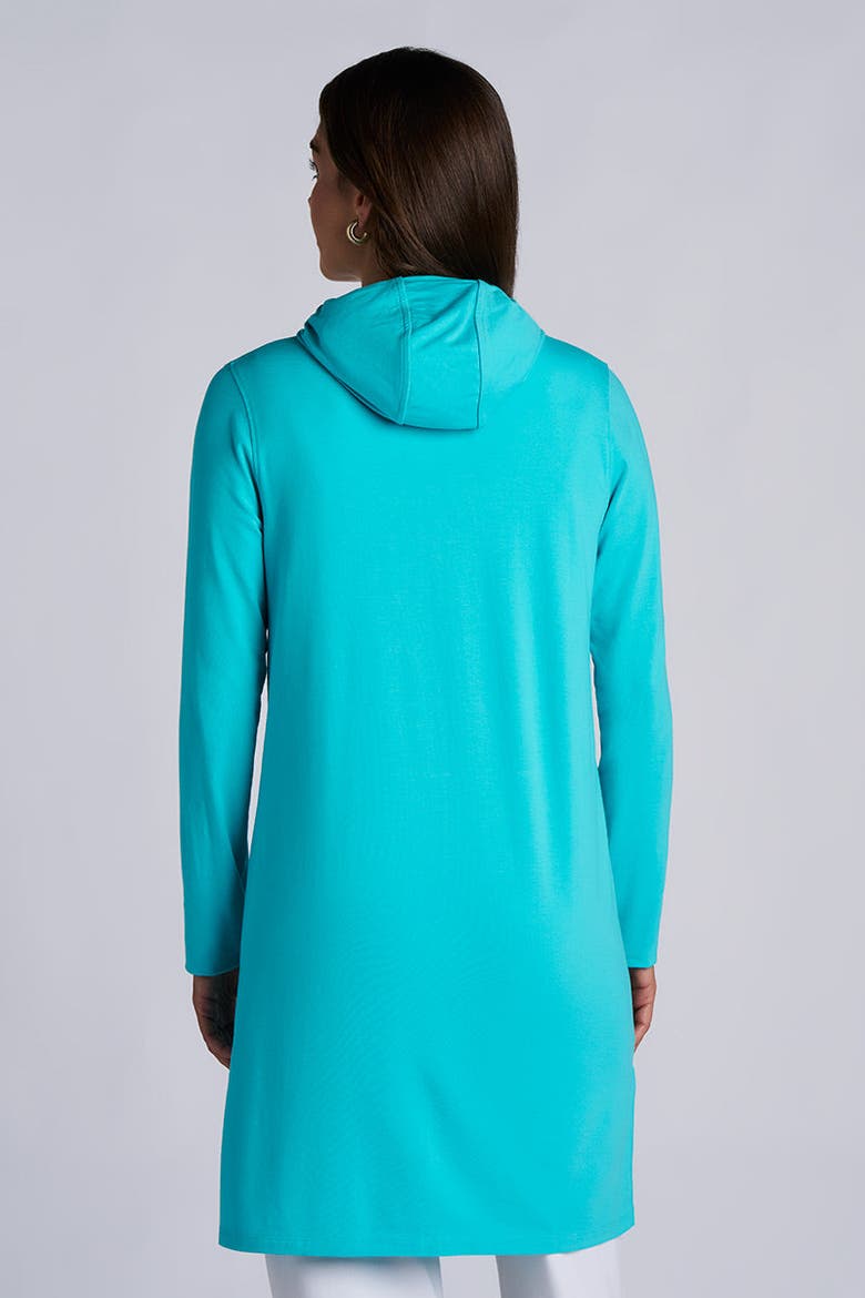 Women's Cabana Long Zip-Up Hoodie, UPF 50+ Sun Protection, Alternate, color, Coolibar Blue