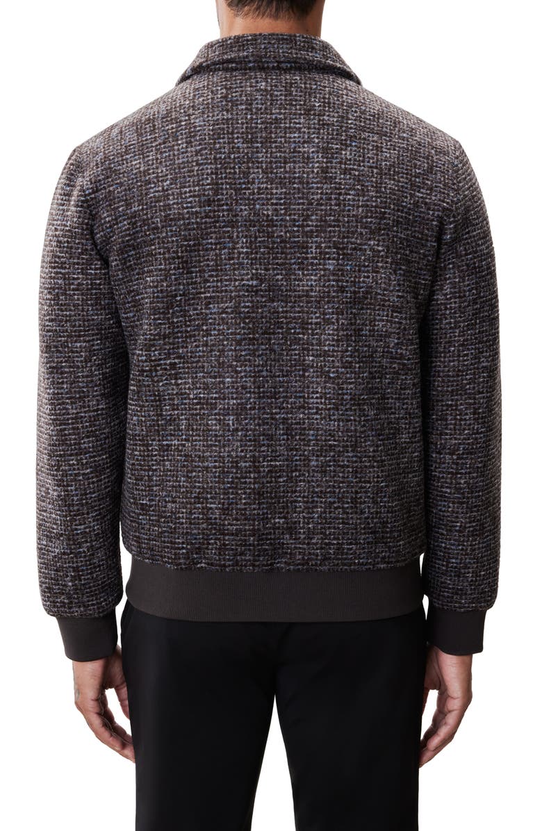 Robert Barakett Crue Tweed Bomber Jacket, Alternate, color, Dark Brown