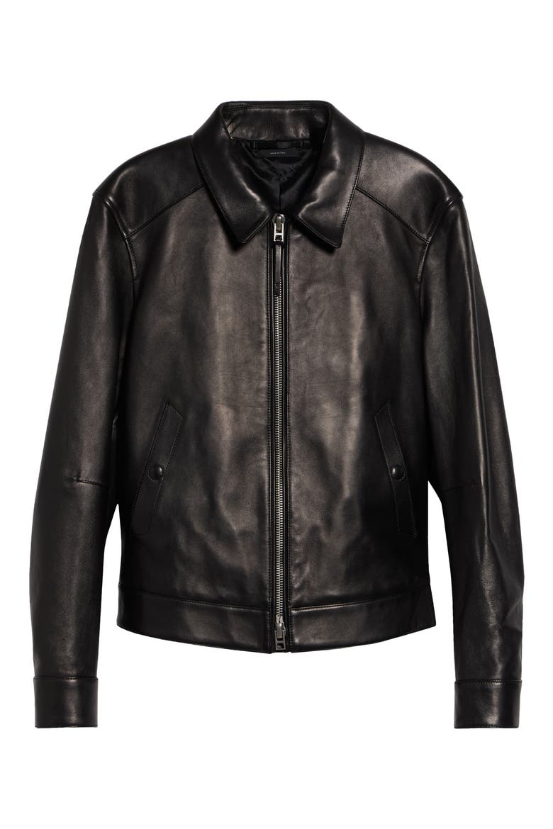 Leather Jacket, Alternate, color, NAA BLACK