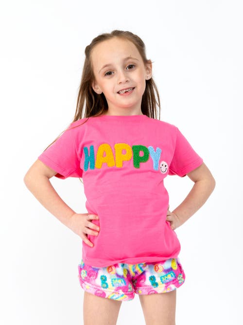 Preppy Goose Happy Short Sleeve T-shirt In Pink