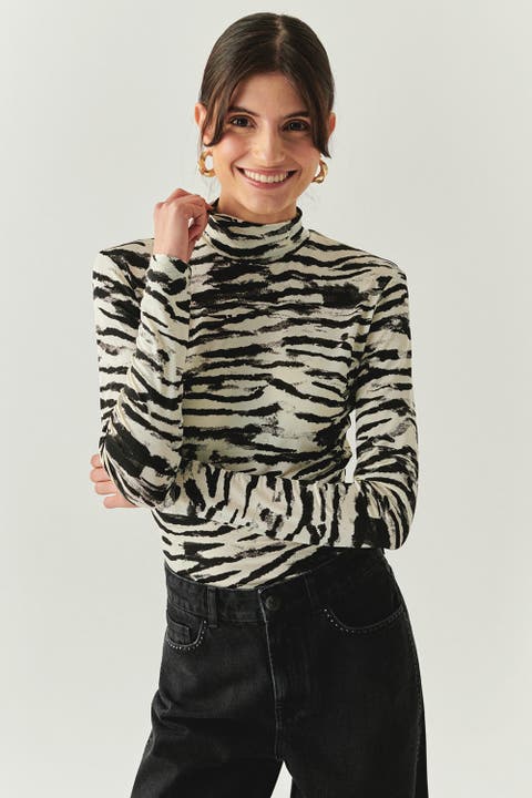 Laylani Zebra Print Top