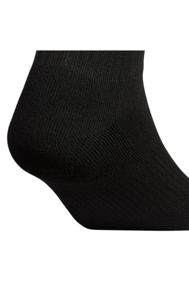 adidas 6-Pack Athletic Cushioned Quarter Socks, Alternate, color, Black/ Aluminum 2