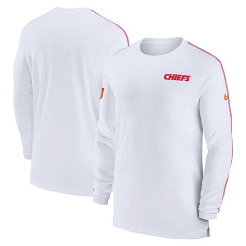 Men's Nike White Kansas City Chiefs Sideline Coach UV Performance Long Sleeve T-Shirt