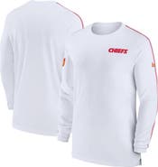 Nike Men's Nike White Kansas City Chiefs Sideline Coach UV Performance Long Sleeve T-Shirt